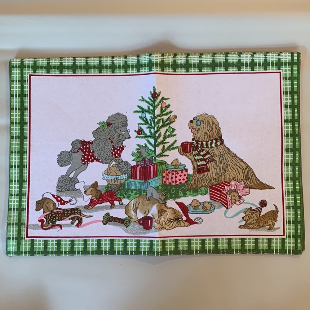 2 New Pier 1 Dog Themed Christmas Placemats